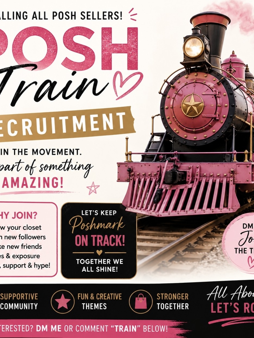 GET ADDED TO LIST BY CONTACTING ON I G POSH TRAIN RECRUITMENT GROUP CHAT